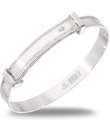 Baby Bangle Expander Bracelet - 925 Sterling Silver for Christening, Birthday, and Baby Shower - Buy Online on GoSupps.com