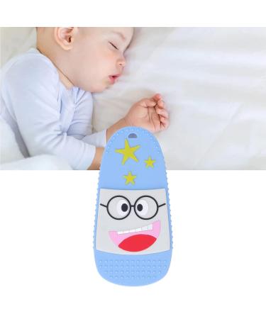 Sensory Silicone Baby Teether Toy - Prevents Thumb Sucking, Improves Coordination (Blue) - Buy Online on GoSupps.com