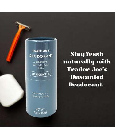 Generic Trader Joe's Unscented Deodorant - Aluminum-Free & Baking Soda-Free - Pack of 2 - Buy Online on GoSupps.com