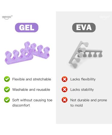 Toe Separators for Women - Silicone Pedicure Spacers & Gel Toe Spreaders for Nail Polish & Toenail Painting (2 Pairs - Buy Online on GoSupps.com