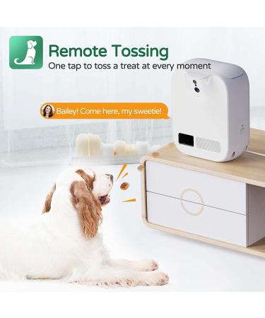 Pet Monitoring Camera Dog Treat Dispenser - CENGCEN Wifi HD Camera with Two-Way Audio, Remote Tossing, and Night Vision - Wall Mounted, App Compatible with Android/iOS - Buy Online on GoSupps.com
