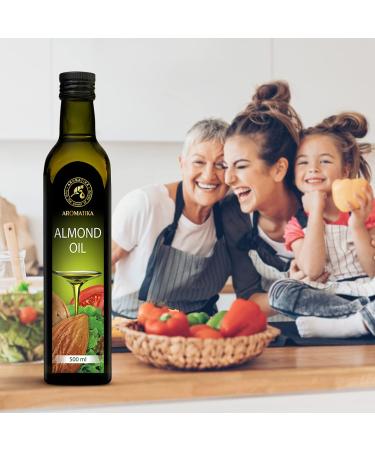 Fair Oil Almond Oil 500ml - Vegan Food Oil for Roasting Grilling & Cooking - Italian Glass Bottle - High Heat Culinary Essential - Buy Online on GoSupps.com