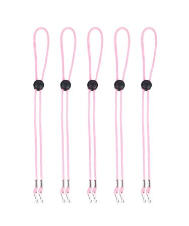 TT- 5 pieces of mask holder behind head for mouth protection mask holder adjustable mask band face mask lanyard anti-slip mask mask chain earshone for adults & children (pink 5pcs)