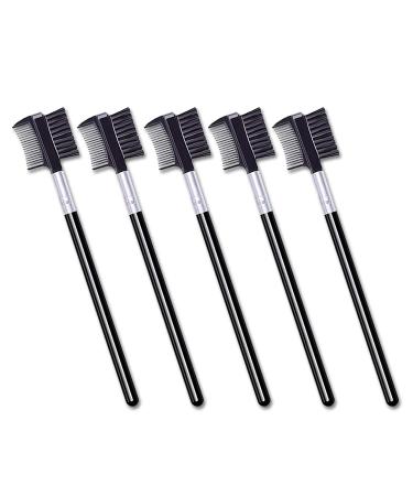 5 Pieces Eyelash Eyebrow Brush Black Women Double Sided Comb Eyebrow Brush Cosmetic Makeup Tool for Women Makeup Cosmetics