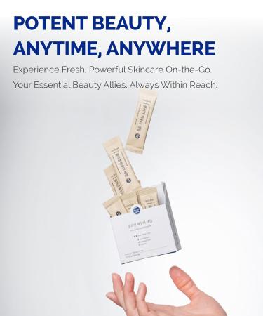 Unizaar Collagen Powder Serum - 100mg*10 | Transform Your Cream with Luxe French Collagen & Vitamin C | Potent Korean Skin Care with Hyaluronic Acid - Buy Online on GoSupps.com