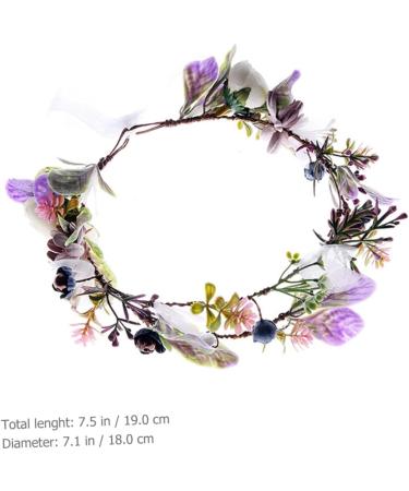HAPINARY Artificial Flower Wreath Bohemia Floral Headpiece Wedding Garland Flower Hairband Wedding Flower Bride Headpieces for Wedding Garlands for Decor Tiara Pp Vacation Girl Hair Crown - Buy Online on GoSupps.com