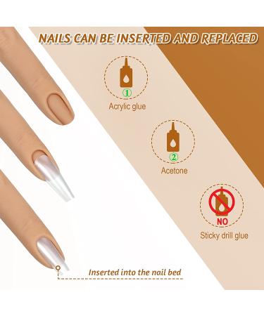 2-Piece Bendable Silicone Nail Training Finger Set for Acrylic Nail Practice - Light Color | DIY Nails & Nail Art - Buy Online on GoSupps.com