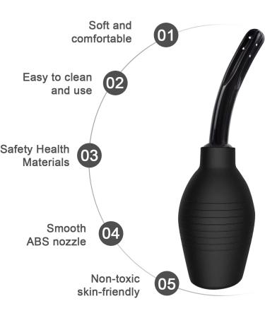 AWAVM 310ML Anal Douche Enema Bulb - Vaginal Cleaner for Men and Women - Safe & Comfortable Rubber Douche Kit - Buy Online on GoSupps.com