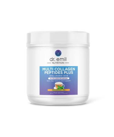 DR. EMIL NUTRITION Multi Collagen Peptides Plus - Peppermint Tea Flavor | 9g Collagen + Hyaluronic Acid | Skin Hair Nails & Joint Support | Paleo & Keto-Friendly Non-GMO 390g
