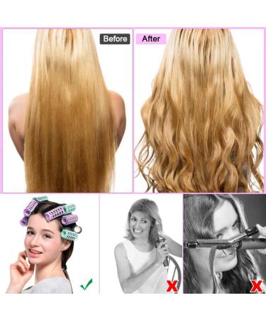 PERFETSELL 30 PCS Plastic Hair Rollers Curlers 5 Size Snap on Rollers No Heat Self Grip Hair Rollers for Short Long Hair DIY Salon Hairdressing Curlers with 5 Duckbill Clips for Barber Hair Dressing - Buy Online on GoSupps.com