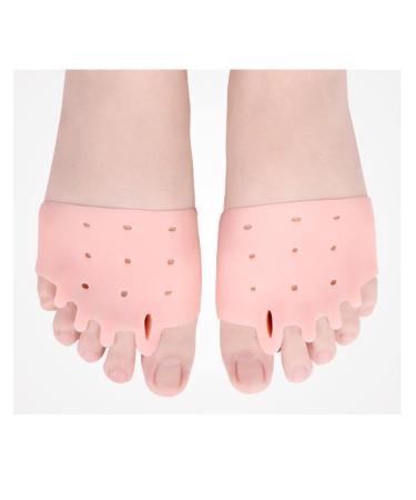 luckymeet Toe Separator Little Finger Hammer Toe Straightener Protector (2 Pairs) Suitable for Hallux valgus Overlapping Toe Sole calluses Forefoot Pain Men's and Women's Skin Colour