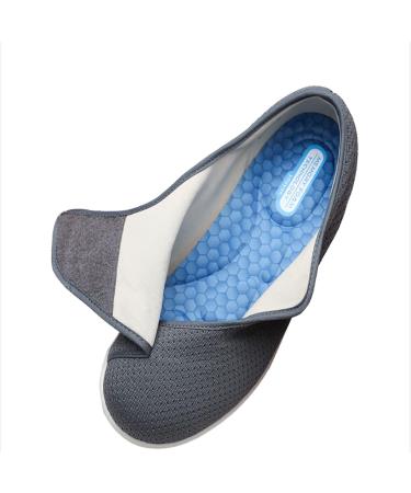 FAMYNGL Men's Diabetic Walking Shoes with Adjustable Closure - Lightweight Support for Elderly, Swollen Feet, Edema, Plantar Fasciitis - Dark Black (Size 36) - Buy Online on GoSupps.com