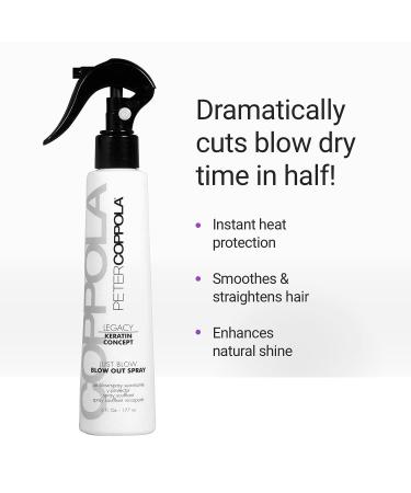 PETER COPPOLA Keratin Concept Just Blow Dry Spray 6 oz - Heat Protectant for Smooth, Straight Hair with Reduced Blow Dry Time - Adds Shine and Conditions - 6oz - Buy Online on GoSupps.com