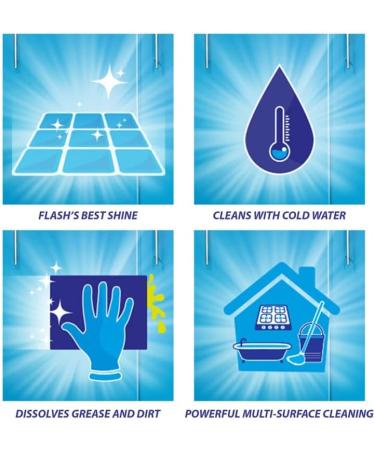 Flash All Purpose & Floor Cleaner Bundle: Cleaner with Bicarbonate of Soda 1L + Antibacterial Apple Blossom 1L + Wood Floor Cleaner Mandarin & Cedarwood 1L + Our Gift for you: Organza Bag 9x7x0.1cm - Buy Online on GoSupps.com