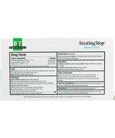 Nature's Way B&T Sting Stop 2.75 oz - Fast-Acting Relief for Insect Bites - Buy Online on GoSupps.com