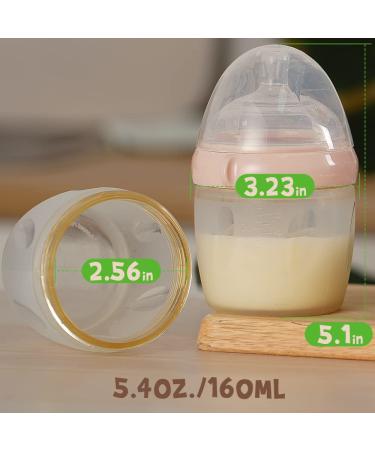 Haakaa Gen.3 Silicone Anti-Colic Baby Bottle with Slow Flow Nipple - 5.4oz/160ml Peach - Buy Online on GoSupps.com