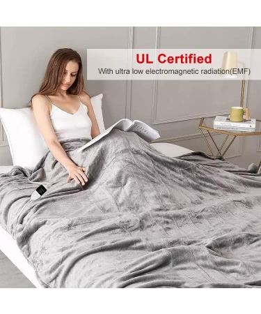 Thermal Heating Blanket 150x180cm | Electric Blanket with 6 Temperature Levels & 4 Timer Functions | Automatic Switch-Off | Washable Flanel for Home & Office - Buy Online on GoSupps.com