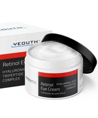 Yeouth Retinol Eye Cream with Hyaluronic Acid  Under Eye Cream for Dark Circles and Puffiness  Under Eye Bags  Hydrating Under Eye Cream  Eye Skin Care 1 Ounce (Pack of 1)