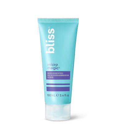 bliss Micro Magic | Skin-renewing Microdermabrasion Scrub | Straight-from-the-Spa | Tightens Pores & Brightens Skin | Paraben Free, Cruelty Free | 3.4 fl oz