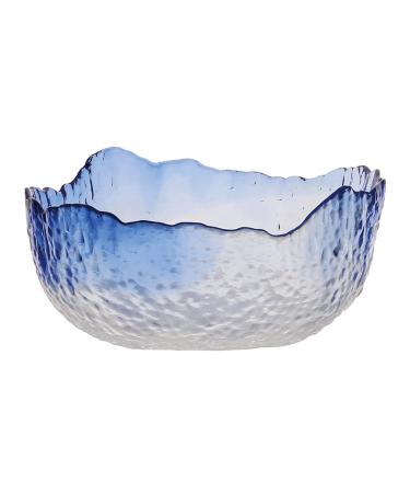 Fruit Basket for Kitchen Blue Clear Glass Multipurpose Serving Bowl Lead Free Crystal Fruit Bowl Storage Organiser for Fruits Veggies Snacks Household Items Fruit Bowl/Fruit Bowls