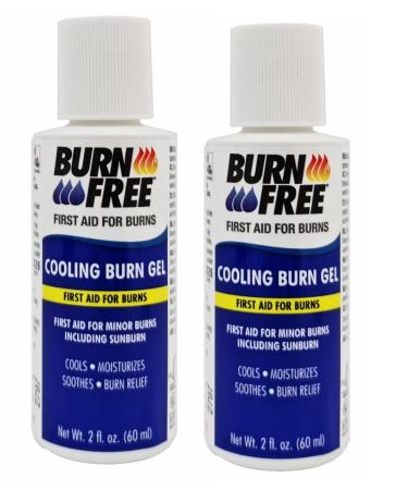 Burn Free Cooling Burn Gel Travel Size Two Pack | 2 x 2 Ounce Bottles