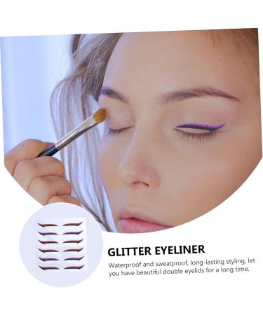 Angoily 12 Pairs Glitter Eyeliner Double Eyelid Tape Eyeliner Tape Reusable Double Eyelid Strips Pink Eyeliner Purple Tape Purple Eyeliner Fiber Eyelid Lift Strip Eyes Tool Sticker Miss - Buy Online on GoSupps.com