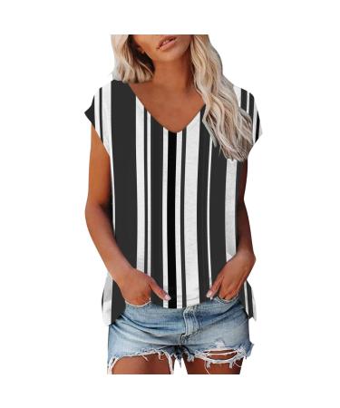 Short Sleeve T Shirts Clothing Woman T-Shirt Casual Black Clothing Top Women's Floral Pattern for Women Crop Tops Shirt Shirts Top Women's Summer Tank Top 2-black S