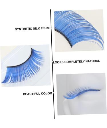 Didiseaon Fake Eyelashes 2 Pairs blue long eyelashes Party Eyelashes False Eyelashes Extension Reusable Eyes Lashes adhesive eyelash Cosmetic eyelashes Dramatic Eyelashes makeup 3d make up - Buy Online on GoSupps.com