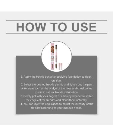 Stylo tanche double extr mit pour taches de rousseur - Crayon et tampon double extr mit - Pour filles femmes pouses petites amies amateurs de maquillage d butants f te la maison marron clair - Buy Online on GoSupps.com