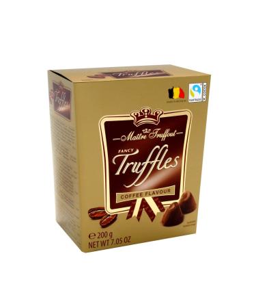 Gift Box of Maitre Truffout Chocolate Truffels, (Coffee)