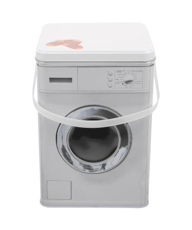 LALAFINA Laundry Powders Bin Washing Machine Shaped Laundry Detergents Container Washing Powders Storage Tin Laundry Detergents Powders Storage Box