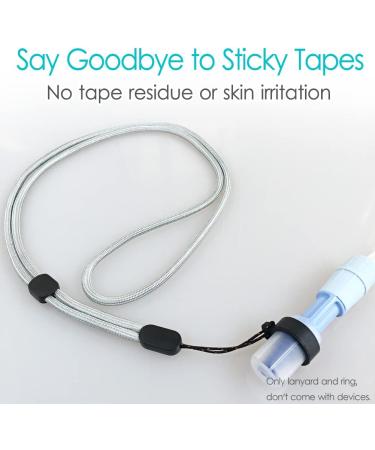 Dialysis Peritoneal Catheter Lanyard Set - Adjustable Length Necklace for Men and Women - Includes 2 Lanyards and 4 Silicone Rings - Gray - Buy Online on GoSupps.com