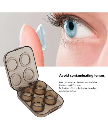 Durable Waterproof Contact Lens Container Set - Portable Transparent Storage for Women & Girls (Brown) - Buy Online on GoSupps.com
