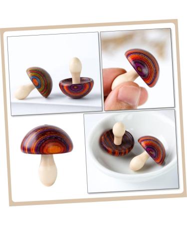 TEHAUX 4pcs Colorful Mushroom Wood Carving Keychains Outdoor Accessories Keychain Pendant Crafts Automatic - Buy Online on GoSupps.com