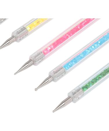 Nail Art Brush Compact Portable Nylon Hair Double Headed Nail Dotting Pen Professional for Women Girls for Nail Artist for Nail Salon for Home - Buy Online on GoSupps.com