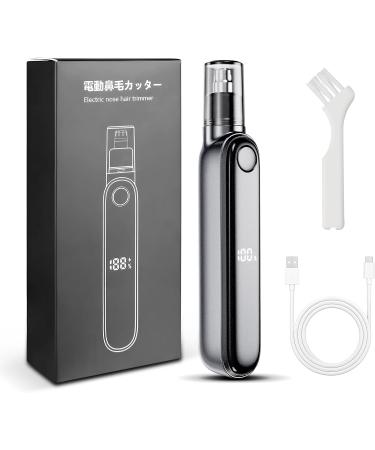 Nose Hair Trimmer with LCD Display USB Rechargeable Ear and Nose Trimmer for Men Women Waterproof Dual Edge Blades Ear and Nose Hair Trimmer Clipper Nose Trimmer Nose Clippers