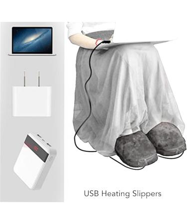Buy Electric Heating Shoes - Warm USB Plush Zip Design Slip-Proof Sole for Cold Weather - Gray - Buy Online on GoSupps.com