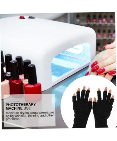 Healeved 1 Pair Nail Gloves Protective Gloves Nails Gel Sun Gloves for Women Uv Protection Gloves to Protect Manicure Uv Hand Protection Gloves for Nails Dryer Women's Short Polyester - Buy Online on GoSupps.com