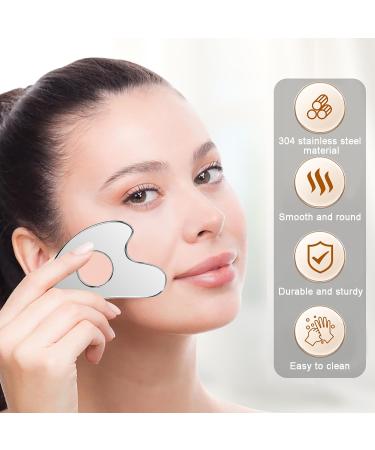 Liuchanghe Gua Sha Stainless Steel Facial Tool | Gua Sha Scraping Massage for Face Eyes Neck & Body - Shop Internationally - Buy Online on GoSupps.com