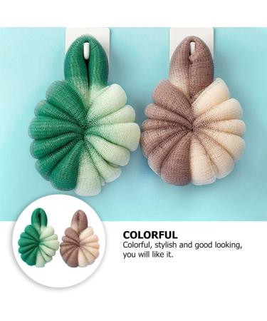 Lurrose 2Pcs Bath Loofah Sponge Set | Exfoliating Body Scrubber for Shower | Men Women | Random Color - Buy Online on GoSupps.com
