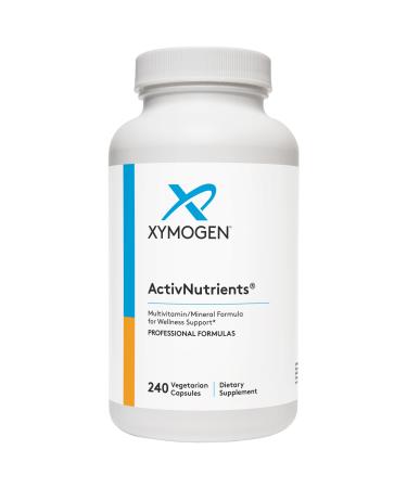 XYMOGEN ActivNutrients with Iron and Copper - Multivitamin Multimineral for Wellness, Immune, Energy and Mood Support - Chelated Minerals + Active B Vitamins with Folate (240 Capsules) 240 Count (Pack of 1)