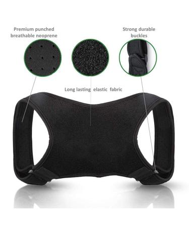 Back Brace Posture Corrector for Men & Women | Adjustable Straps for Pain Relief | Comfortable Upper Back Clavicle Support & Instructions Included - Buy Online on GoSupps.com
