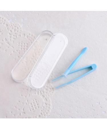 Tainrunse Contact Lens Container with Tweezers Clip - Blue Cosmetic Accessories - Plastic Case for Travel & Storage - Buy Online on GoSupps.com