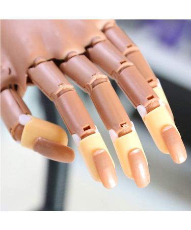 Kyerivs 200 Pcs Brown Acrylic False Nails Tips for Hand Practice | Removable Training Manicure Tools & Accessories - Buy Online on GoSupps.com
