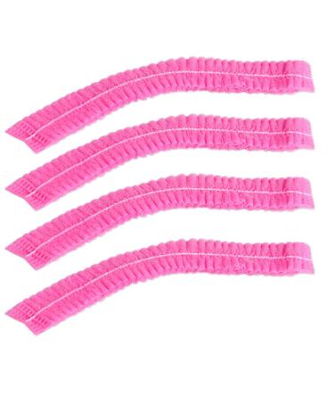 100pcs Disposable Non Woven Hair Caps - Hot Pink | Perfect for Makeup, Spa, and Shower | Microblading Hairnet - Buy Online on GoSupps.com