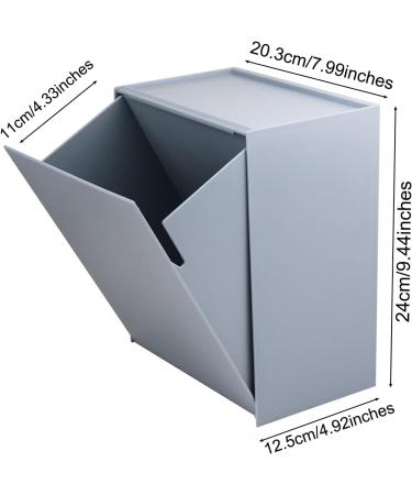 Gray Plastic Storage Box for Women's Bandages & Bathroom Organizers | Tampon & Pad Holder 20.3x12.5x24 cm - Buy Online on GoSupps.com