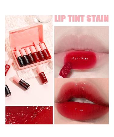 6 Colors Korean Velvet Lip Tint Set - Long Lasting Water Lip Stain & Moisturizing Liquid Lipstick - Multi-Use Cheek & Lip Tint - Shimmery, Non-Stick & Waterproof Makeup - Buy Online on GoSupps.com