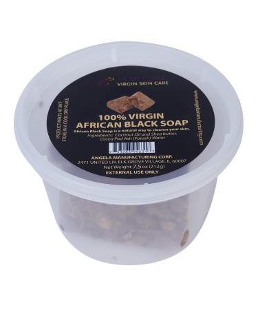 100% Virgin African Black Soap (7.5oz) 1 Ounce (Pack of 1)