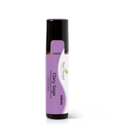 Plant Therapy Clary Sage Pre-Diluted Essential Oil Roll-On 10 mL (1/3 oz) 100% Pure Natural Aromatherapy Therapeutic Grade