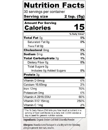 Organic Traditions Chlorella Powder 5.3 oz - Premium Superfood for Detox & Wellness - Buy Online on GoSupps.com